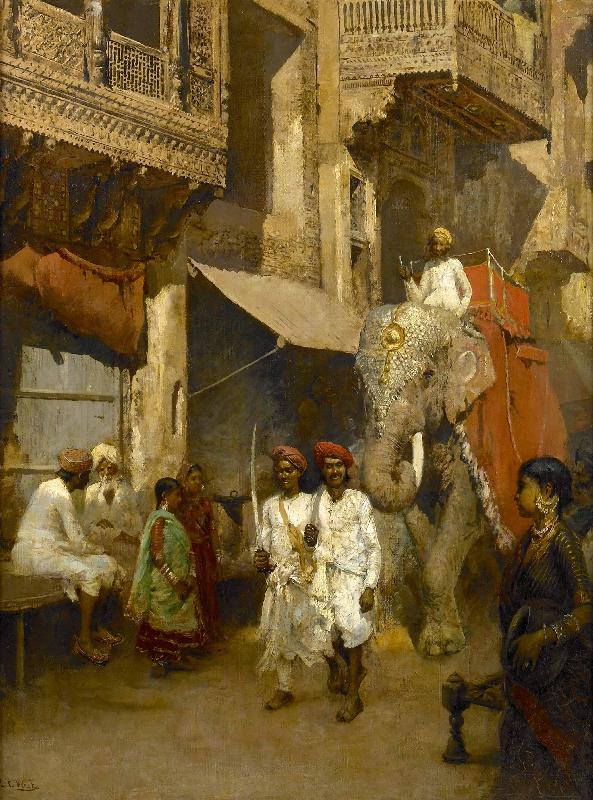 Edwin Lord Weeks Promenade on an Indian Street oil painting image